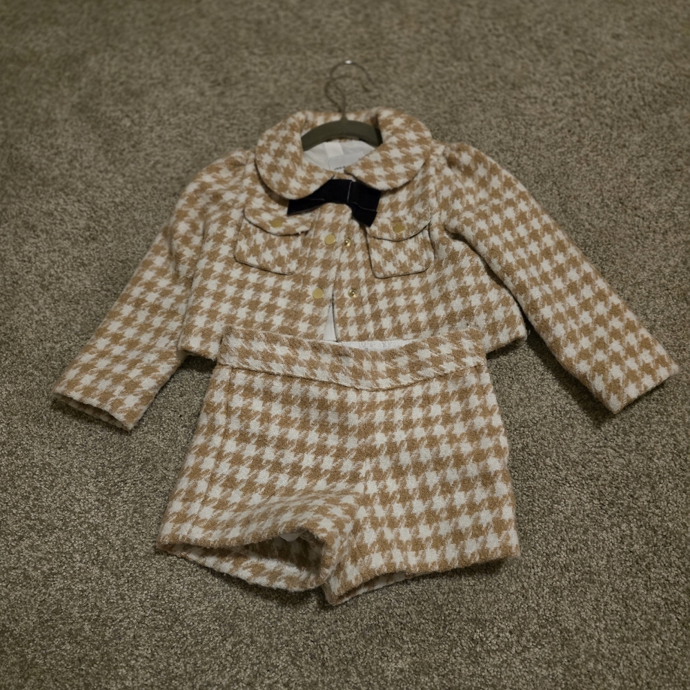 Janie and Jack Houndstooth Tweed Set